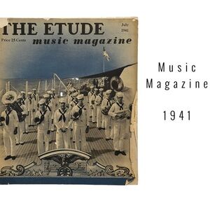 Vintage The Etude Music Magazine July 1941 WWII Era Music Periodical